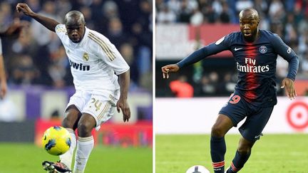 L'oublié : Lassana Diarra. Impérial trois saisons au Real Madrid (117 matchs), "Lass" finit lui aussi sa carrière au PSG où il n'a pas marqué les esprits. A l'inverse de son passage réussi à Marseille, le natif de Paris ne joue que 19 matchs avec le maillot de la capitale. (JAVIER SORIANO / AFP - FRANCK FIFE / AFP)