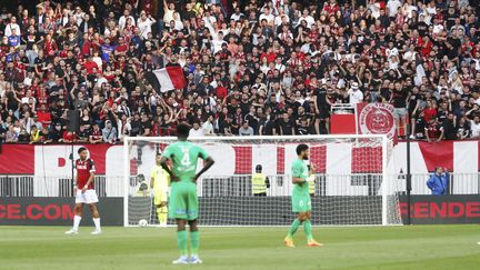 36e journée de Ligue 1 de football entre l'OCG Nice et l'AS Saint-Etienne, au stade Allianz Riviera à Nice, le 11 mai 2022. (DYLAN MEIFFRET / MAXPPP)