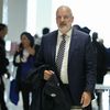 Le garde du corps historique du Rassemblement national, Thierry Légier, au procès des assistants parlementaires européens du parti, le 1er octobre 2024, au tribunal judiciaire de Paris. (THOMAS SAMSON / AFP)