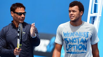 Roger Rasheed et Jo-Wilfried Tsonga le temps de leur collaboration (WILLIAM WEST / AFP)