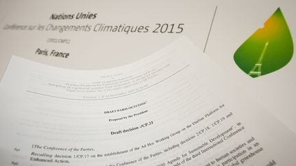 Projet de traité de la COP21, le 10 décembre 2015 à Paris. (Photo d'illustration) (BENOIT DOPPAGNE / BELGA MAG)