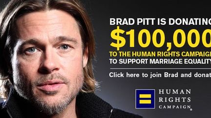 Brad Pitt s&#039;engage pour le mariage gay (31/12/2012)
 (Human Rights Campaign)