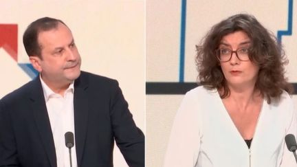 Jézabel Couppey-Soubeyran face à Emmanuel Cugny, à franceinfo le 19 février 2022 (FRANCEINFO / RADIO FRANCE)