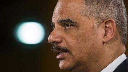 &nbsp; (Le ministre américain de la Justice, Eric Holder, annonce l'inculpation de cinq militaires chinois pour cyberespionnage © maxppp)