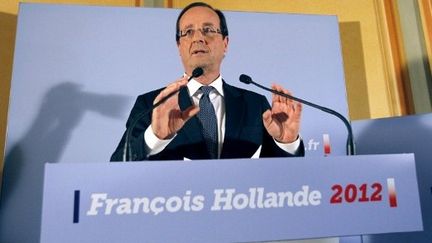 François Hollande donne une conférence de presse à Paris, le 9 novembre 2011. (AFP - Patrick Kovarik)