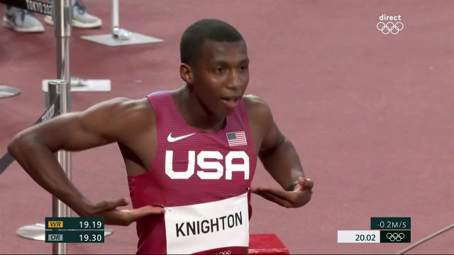 20"02 en demi-finale du 200 m pour Erriyon Knighton, qualifié aisément pour la grande finale à seulement 17 ans.