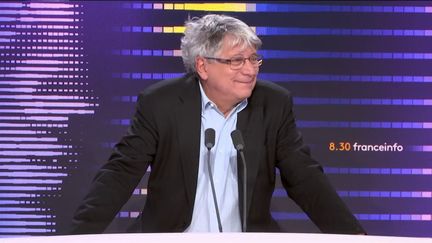 Éric Coquerel, député LFI de Seine Saint-Denis, était l'invité du "8h30 franceinfo", jeudi 28 décembre 2023. (FRANCEINFO / RADIOFRANCE)