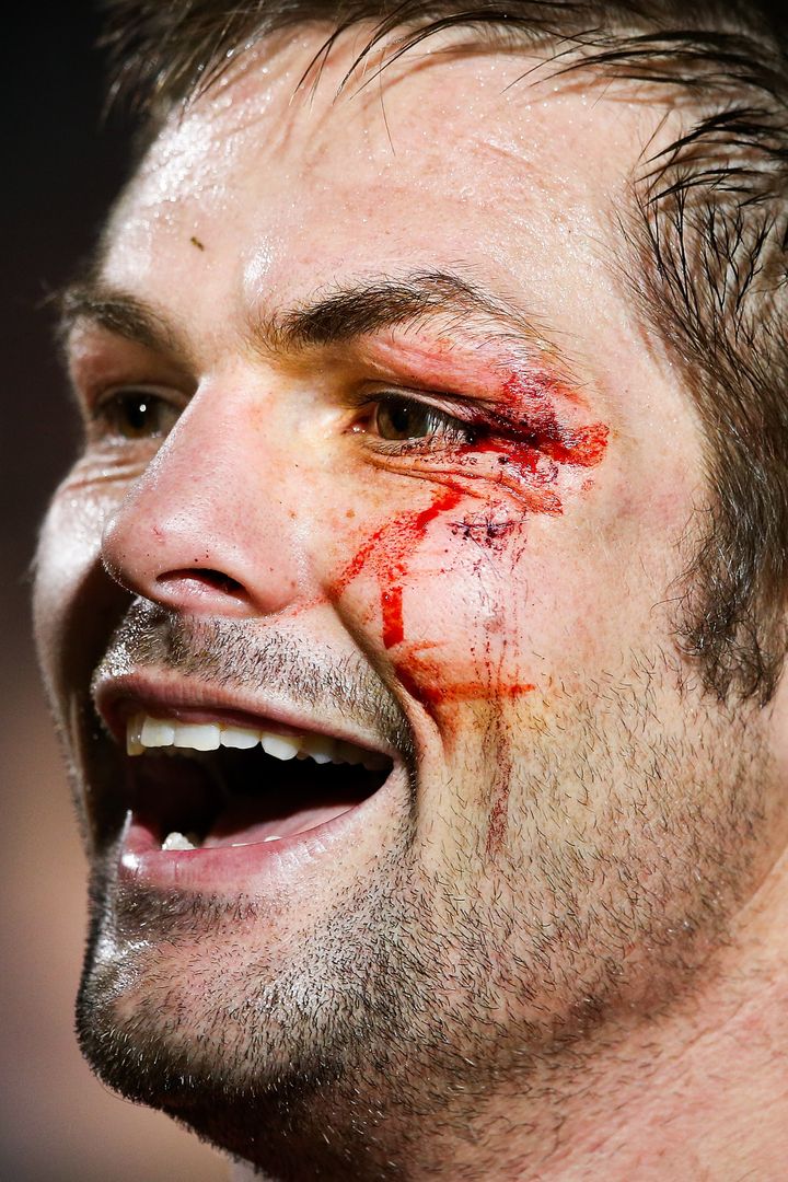 Richie McCaw lors de la demi-finale du Super 15 de rugby entre les Crusaders et les Sharks, le 26 juillet 2014, &agrave; Christchurch (Nouvelle-Z&eacute;lande).&nbsp; (MARTIN HUNTER / GETTY IMAGES ASIAPAC)