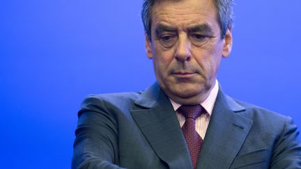 L'ancien Premier ministre Fran&ccedil;ois Fillon durant une conf&eacute;rence de presse &agrave; Paris, le 8 juillet 2014. (KENZO TRIBOUILLARD / AFP)