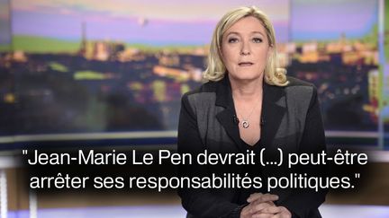 Marine Le Pen, le 9 avril 2015 au 20h de TF1. ( MARTIN BUREAU / AFP )