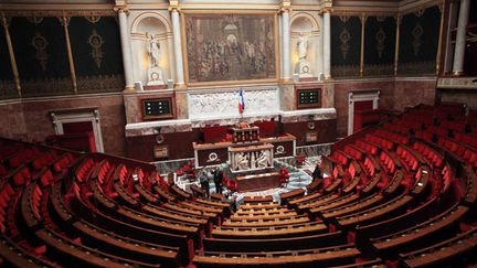 Le PS et ses alli&eacute;s sont majoritaires &agrave; l'Assembl&eacute;e nationale &agrave; l'issue du second tour des &eacute;lections l&eacute;gislatives, le 17 juin 2012. (ISABELLE SIMON / SIPA)