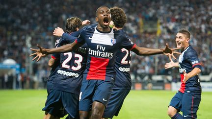 Blaise Matuidi célèbre un but parisien : une image souvent vue cette saison.  (BERTRAND LANGLOIS / AFP)