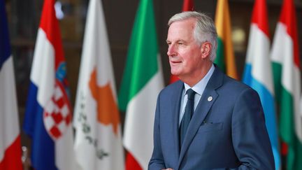 Michel Barnier, le 17 octobre 2018 à Bruxelles, lors du sommet européen. (STEPHANIE LECOCQ / EPA)