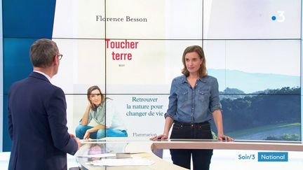 Florence Besson et la couverture de son livre (France 3)