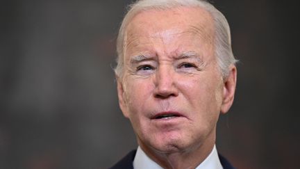 Le président américain Joe Biden, le 6 février 2024 à Washington (Etats-Unis). (MANDEL NGAN / AFP)