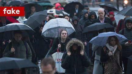 Le "Blue Monday", soi-disant jour le plus déprimant de l'année, lundi 15 janvier, à Londres. (MAXPPP)