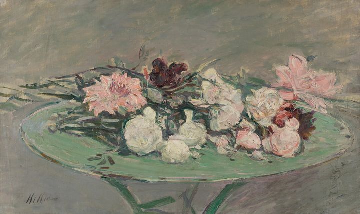 Paul César Helleu, Jeté de fleurs sur une table de jardin, vers 1636 (44x74 cm ; huile sur toile, num inv 2010.1.28). (© Bayonne, musée Bonnat-Helleu - cliché A. Vaquero)