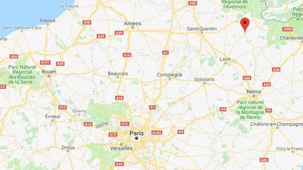 La gendarmerie de Vervins (Aisne) a été chargée de cette enquête. (CAPTURE ECRAN GOOGLE MAPS / FRANCEINFO)