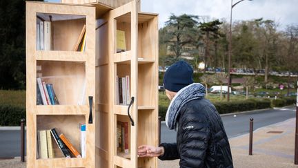 Une Boîte à Livres de la Région Ile-de-France installée à Fontainebleau.
 (Vincent Loison/SIPA)