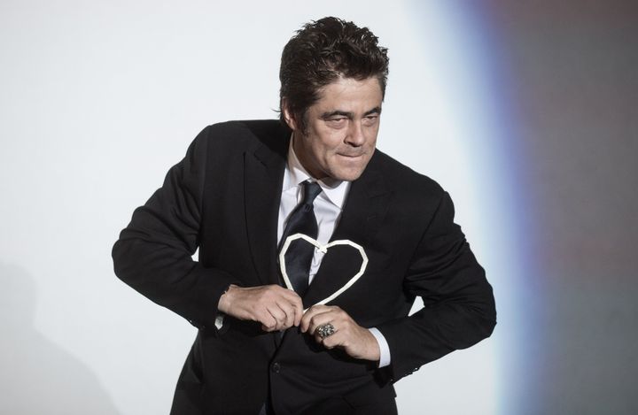 Benicio Del Toro recevant son prix à la carrière.
 (Matej Leskovsek/SIPA)