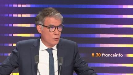 Olivier Faure, premier secrétaire du Parti socialiste, sur franceinfo le lundi 26 août 2024. (FRANCE INFO / RADIOFRANCE)