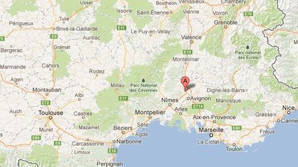 L'enfant de 3 ans &eacute;tait tomb&eacute; dans une piscine hors-sol, lundi 6 mai, &agrave;&nbsp;Saint-Geni&egrave;s-de-Comolas (Gard). ( GOOGLE MAPS / FRANCETV INFO )