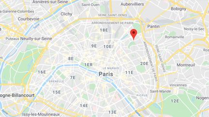 Rue Manin dans le XIXe arrondissement de Paris. (GOOGLE MAPS / FRANCEINFO)