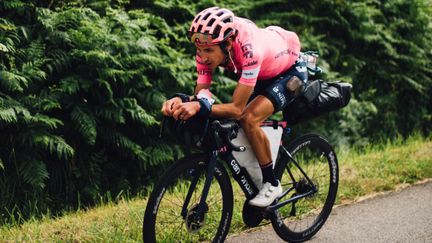 Lachlan Morton lors de son Tour de France en solitaire. (EF EDUCATION - NIPPO)