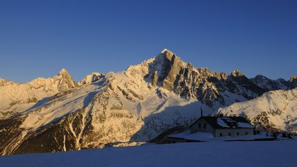 Les trois alpinistes&nbsp;évoluaient dans le secteur des Grands-Montets, à 3 300 mètres d'altitude.&nbsp; (TRIPELON-JARRY / ONLY FRANCE / AFP)