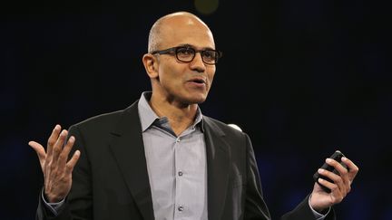 Le PDG de Microsoft, Satya Nadella, le 16 juillet 2014 &agrave; Washington (Etats-Unis). (ALEX WONG / GETTY IMAGES NORTH AMERICA / AFP)