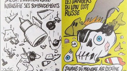 Des caricatures qui passent mal en Russie... (Twitter/Charlie Hebdo)