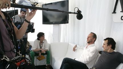 Coulisses de l&#039;interview de Pascale Deschamps (France 2)
 (Bernard Brun / France Télévisions)