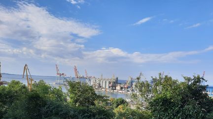 Vue du port d'Odessa, en Ukraine, le 30 juillet 2023. (HAJERA MOHAMMAD / RADIO FRANCE)