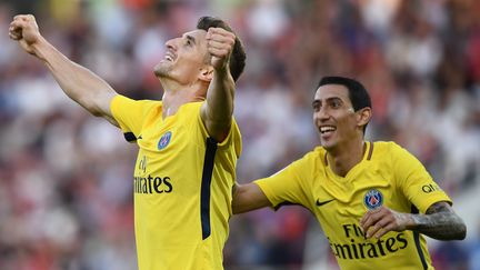 Thomas Meunier a marqué son deuxième but de la saison. (FRANCK FIFE / AFP)