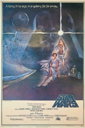 L'affiche originale de l'&eacute;pisode IV de "Star Wars", datant de 1977. Estimation :&nbsp;entre 2 500 et 3 200 euros. (HÔTEL DROUOT)