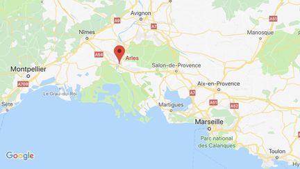 Un homme est mort dans un accident de la route dans un bouchon provoqué par un barrage de "gilets jaunes" à Arles (Bouches-du-Rhône), dans la nuit du 1er au 2 décembre. (GOOGLE MAPS)