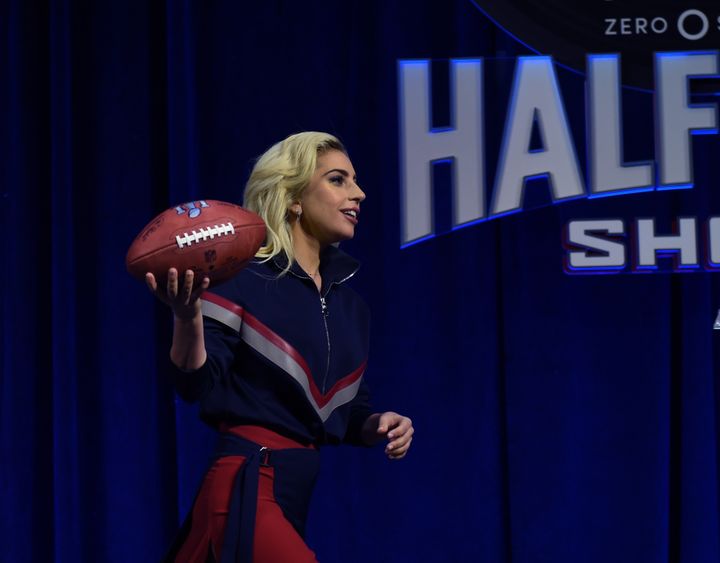 Le 2 février, lors de la conférence de presse du Super Bowl.
 (TIMOTHY A. CLARY / AFP)