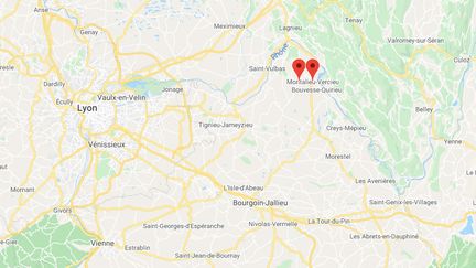 Montalieu-Vercieu et Charette en Isère. (GOOGLE MAPS)