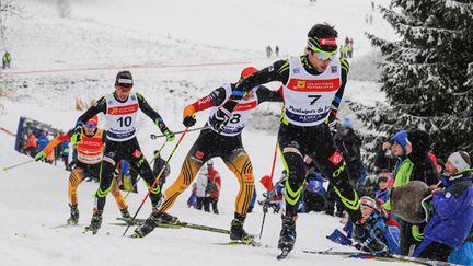 Le Français Jason Lamy-Chappuis a décroché le bronze lors de l'épreuve de combiné nordique vendredi 20 février aux championnats du monde.  (SEBASTIEN BOZON / AFP)