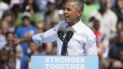 A Philadephie mardi, Barack&nbsp;Obama a défendu Hillary Clinton, qui reprendra sa campagne jeudi (KEVIN DIETSCH / MAXPPP)