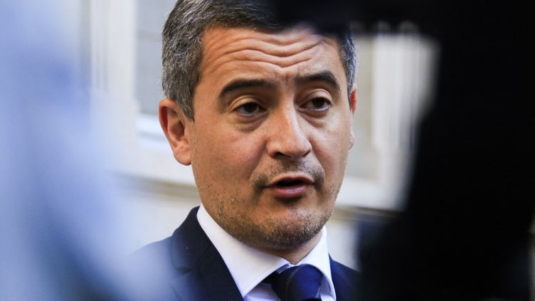 The Minister of the Interior, Gérald Darmanin, in Paris, April 20, 2023 (QUENTIN DE GROEVE / HANS LUCAS / AFP)