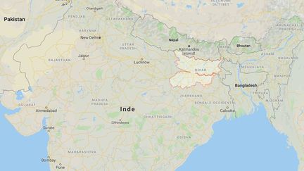 Une vue&nbsp;de l'Etat du Bihar, dans le nord-est de l'Inde.&nbsp; (GOOGLE MAPS)