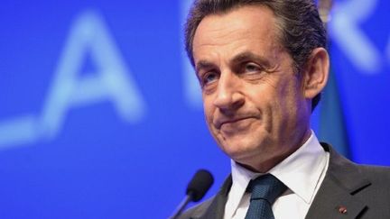 Nicolas Sarkozy reconnaît sa défaite à la Mutualité, à Paris, le 6 mai 2012/ (AFP - Bertrand Langlois)