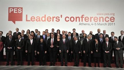 Réunion des socialistes européens à Athènes (05/03/2011) (AFP/Aris Messinis)