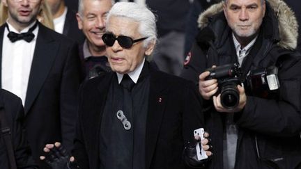 Karl lagerfeld au défilé Dior pap ah 2012-2013, à Paris
 (F.Guillot. AFP)