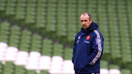 Philippe Saint Andr&eacute; &agrave; l'entra&icirc;nement du XV de France &agrave; Dublin&nbsp;(Irlande), le 8 mars 2013. (FRANCK FIFE / AFP)