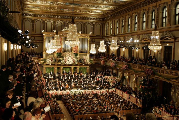 Les ors du Musikverein de Vienne pendant le concert du Nouvel (ici en 2007, le dernier dirigé par Zubin Mehta)
 (HANS PUNZ/AP/SIPA)