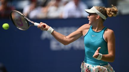 Mirra Andreeva à l'US Open, le 30 août 2023. (ANGELA WEISS / AFP)