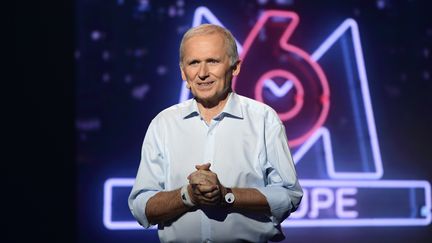 Thomas Valentin, vice-Président du directoire du groupe M6 lors de la présentation des grilles de rentrée, le 5 septembre 2017 à Neuilly sur Seine. (MARTIN BUREAU / AFP)