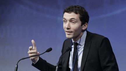 Le maire de Beaucaire (Gard), Julien Sanchez, au congr&egrave;s du Front national &agrave; Lyon (Rh&ocirc;ne), le 30 novembre 2014. (MAXPPP)